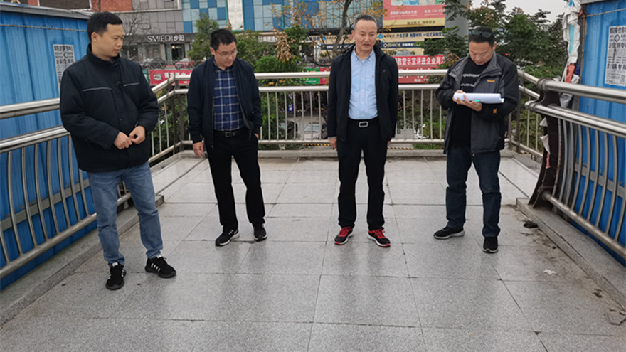 綿吳路改造工程現場檢查人(rén)行天橋