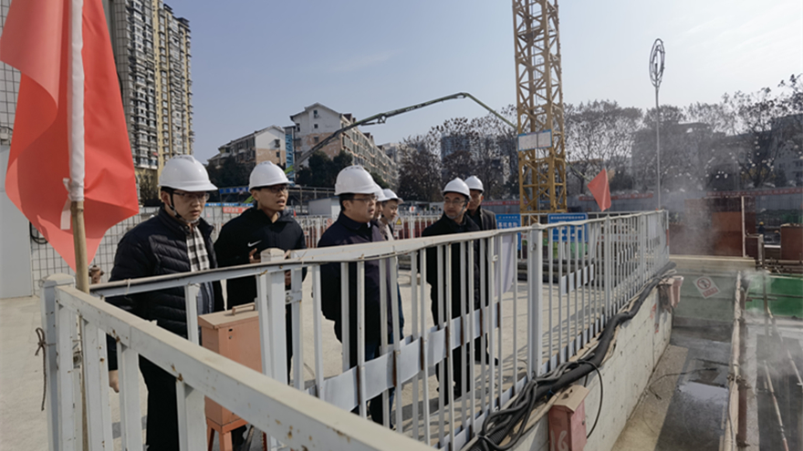 圖二：集團黨委委員、副總經理倪丹督導嘉來(lái)建工安全工作